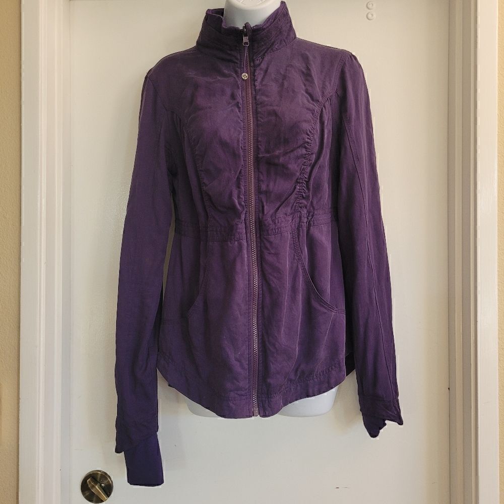 Lululemon Reversible Jacket INNER PEACE Fit & Flare Purple Yoga - Picture 11 of 16